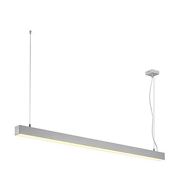 SLV 155134 Q-LINE SINGLE LED, Pendel- leuchte, DALI dimmbar, 1500mm, silber