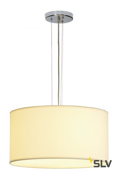 SLV 155462 SOPRANA Pendelleuchte, PD-5, rund, weisses Textil, 3xE27, max. 3x60W