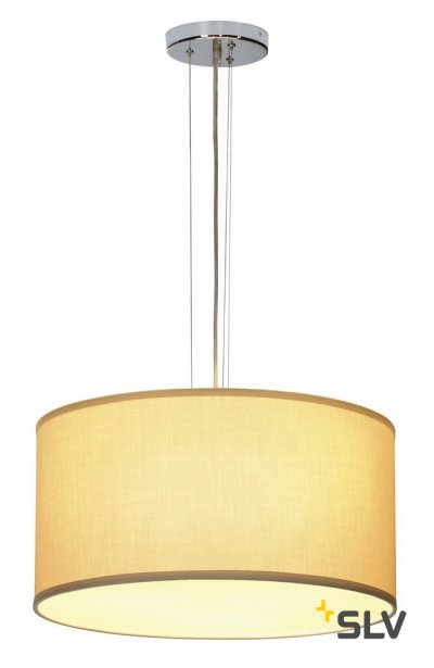 SLV 155463 SOPRANA Pendelleuchte, PD-5, rund, beiges Textil, 3xE27, max. 3x60W