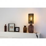 155808 SLV FENDA, светильник настольный для лампы E27 40Вт макс., цилиндр, без абажура, стекло дымчатое