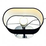 SLV 155840 SOPRANA OVAL Tischleuchte TL-1, schwarzes Textil, E27, max. 60W