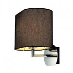 SLV 155860 SOPRANA OVAL Wandleuchte WL-1, schwarzes Textil, E27, max. 60W