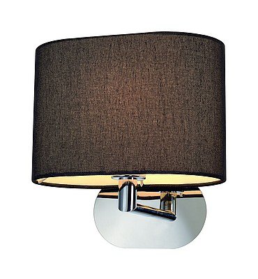 SLV 155860 SOPRANA OVAL Wandleuchte WL-1, schwarzes Textil, E27, max. 60W SLV 155860 SOPRANA OVAL Wandleuchte WL-1, schwarzes Textil, E27, max. 60W