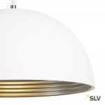 SLV 155901 FORCHINI M Pendelleuchte, PD-2, 40cm, rund, weiss/ silber, E27, max. 40W