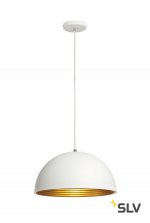 SLV 155911 FORCHINI M Pendelleuchte, PD-2, 40cm, rund, weiss/gold, E27, max. 40W