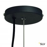 SLV 155920 FORCHINI M Pendelleuchte, PD-1, 50cm, rund, schwarz/ silber, E27, max. 40W
