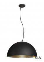 SLV 155920 FORCHINI M Pendelleuchte, PD-1, 50cm, rund, schwarz/ silber, E27, max. 40W