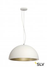 SLV 155921 FORCHINI M Pendelleuchte, PD-1, 50cm, rund, weiss/ silber, E27, max. 40W