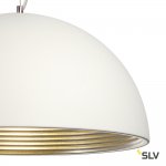 SLV 155921 FORCHINI M Pendelleuchte, PD-1, 50cm, rund, weiss/ silber, E27, max. 40W