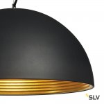 SLV 155930 FORCHINI M Pendelleuchte, PD-1, 50cm, rund, schwarz/ gold, E27, max. 40W