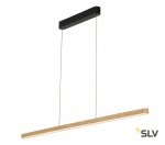 156268 SLV VINCELLI 2 PD светильник подвесной с LED 27Вт (29Вт), 2700К, 1400лм, черный / бамбук светлый