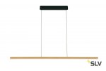 156268 SLV VINCELLI 2 PD светильник подвесной с LED 27Вт (29Вт), 2700К, 1400лм, черный / бамбук светлый