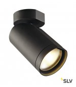 SLV 156420 BILAS SPOT, single LED, rund, mattschwarz, 15W, 25°, 2700K, mit Rosette