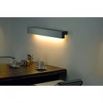 SLV 157434 L-LINE 60 LED, Wand- und Deckenleuchte, IP44, 3000K, 1500lm, silber