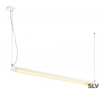 SLV 157671 OPEN GRILL LED, Single Twist Pendelleuchte, 1200mm, weiss