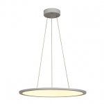 SLV 158633 LED PANEL ROUND, Pendelleuchte , silbergrau, 360LED, 40W, dimmbar 1-10V, 3000K