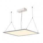 158753 SLV I-VIDUAL LED PANEL 62x62 светильник встраиваемый с LED 35Вт, 3000К, 3250лм, без БП, серебристый