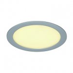 SLV 162514 ECO LED PANEL ROUND светильник встраиваемый c 132 SMD LED, 14Вт, 3000K, 1000lm, 120°, 350mA, серебр.