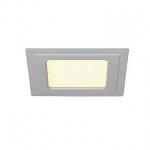 SLV 162793 SENSER Einbauleuchte, eckig, silbergrau, 6W, 3000K