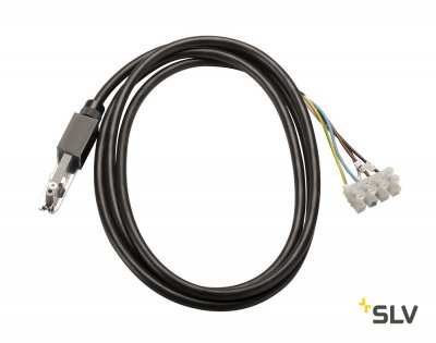 172080 SLV D-TRACK, подвод питания с кабелем 2м, 230В, 10А макс., черный 172080 SLV D-TRACK, подвод питания с кабелем 2м, 230В, 10А макс., черный