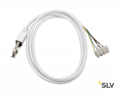 172081 SLV D-TRACK, подвод питания с кабелем 2м, 230В, 10А макс., белый 172081 SLV D-TRACK, подвод питания с кабелем 2м, 230В, 10А макс., белый