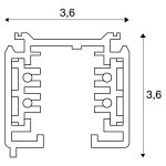 SLV 175011 3-Phasen Stromschiene, weiss, 1m
