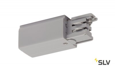 SLV 175044 Einspeiser f?r 3P.-schiene L-Version, silbergrau SLV 175044 Einspeiser f?r 3P.-schiene L-Version, silbergrau