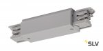 SLV 175094 L?ngsverbinder f?r 3P.-schie ne mit Einspeisem?glichkeit silbergrau