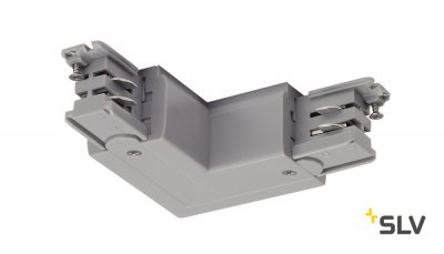 SLV 175124 L-Verbinder f?r 3P.-schiene, Erde, R-Version, silbergrau