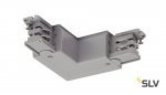 SLV 175124 L-Verbinder f?r 3P.-schiene, Erde, R-Version, silbergrau