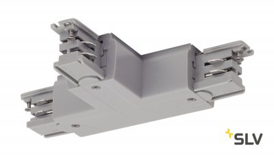 SLV 175134 T-Verbinder f?r 3P.-schiene, Erde, L-Version, silbergrau