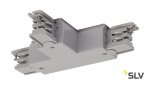 SLV 175134 T-Verbinder f?r 3P.-schiene, Erde, L-Version, silbergrau