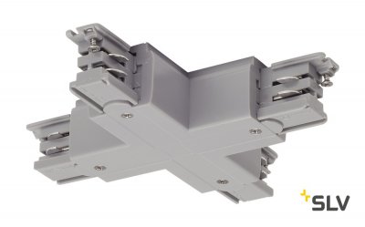 SLV 175154 X-Verbinder f?r 3P.-schiene, silbergrau SLV 175154 X-Verbinder f?r 3P.-schiene, silbergrau