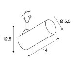 184561 SLV EASYTEC II®, HELIA 50  светильник с LED 11Вт, 3000К, 750лм, 35°, белый