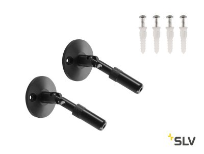 186310 SLV TENSEO, крепление тросика с натяжителем, 10см, 2 шт., черный