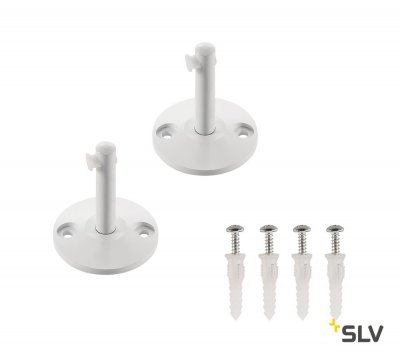 186331 SLV TENSEO, стойка опорная 6см для тросика, 2 шт., белый