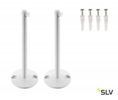 186341 SLV TENSEO, стойка опорная 16см для тросика, 2 шт., белый