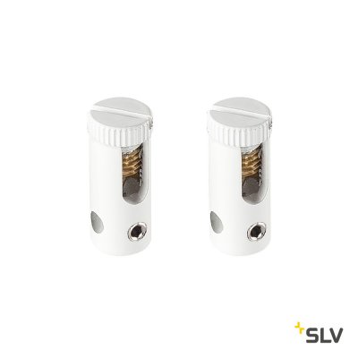 186351 SLV TENSEO, подвод питания для тросика, 2 шт., 25А макс., белый