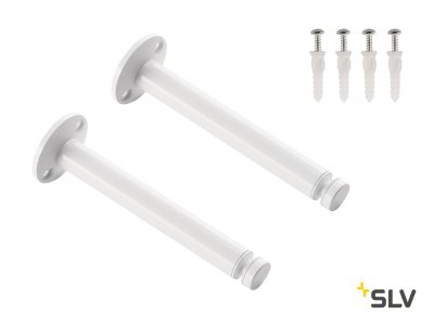 186641 SLV TENSEO, стойка угловая 16см для тросика, 2 шт., белый