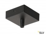 SLV 210060 Deckenrosette GLENOS, mattschwarz, 8,5x8,5x2,7cm, mit Zugentlastung