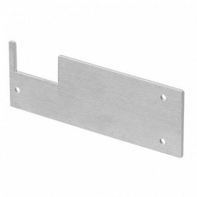 SLV 213684 GLENOS Endkappen Profi-Wandtr? ger-Profil, silbergrau, 2 St?ck