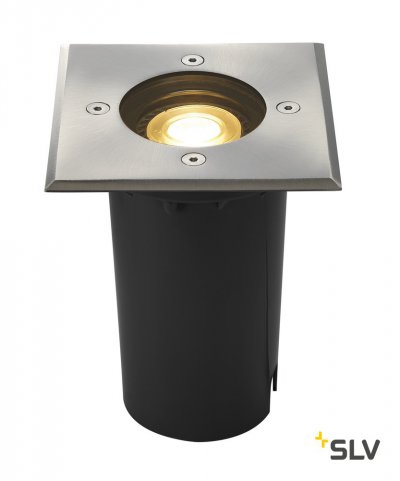 SLV 227684 SOLASTO Bodeneinbauleuchte, eckig, Edelstahlblende, GU10