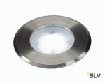 SLV 228411 DASAR FLAT LED 230V Bodenein- baustrahler, rund, 4,3W LED, weiss, Edelstahlblende