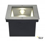 SLV 229383 DASAR LED SQUARE Bodeneinbau- leuchte, asymmetrisch, Edel- stahl 316, 34W, 3000K