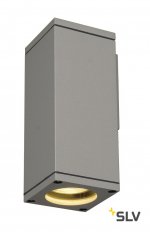 SLV 229524 THEO WALL OUT Wandleuchte, eckig, silbergrau, GU10, max. 35W