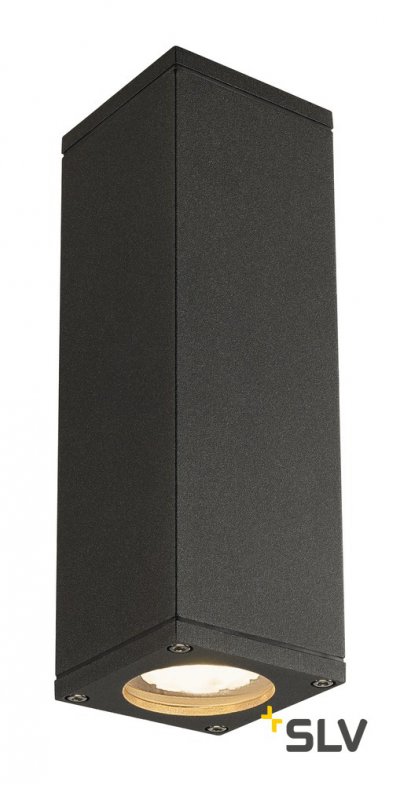 SLV 229535 THEO UP-DOWN OUT Wandleuchte, eckig, anthrazit, GU10, max. 2x35W