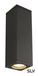 SLV 229535 THEO UP-DOWN OUT Wandleuchte, eckig, anthrazit, GU10, max. 2x35W