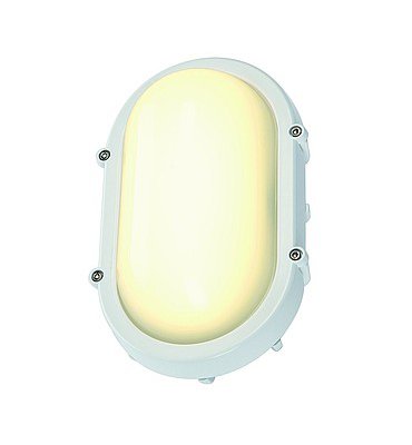 SLV 229921 TERANG Wand-und Deckenleuchte, oval, weiss, 8W LED, 3000K