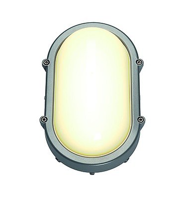 SLV 229924 TERANG Wand-und Deckenleuchte, oval, silber, 8W LED, 3000K