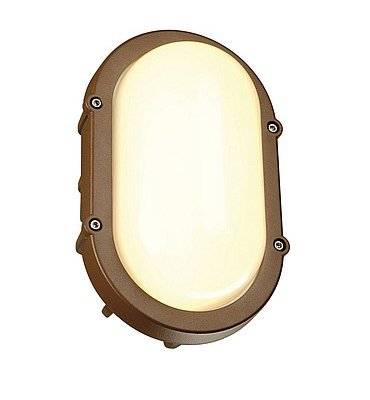 SLV 229927 TERANG Wand-und Deckenleuchte, oval, rostfarben, 8W LED, 3000K, IP44